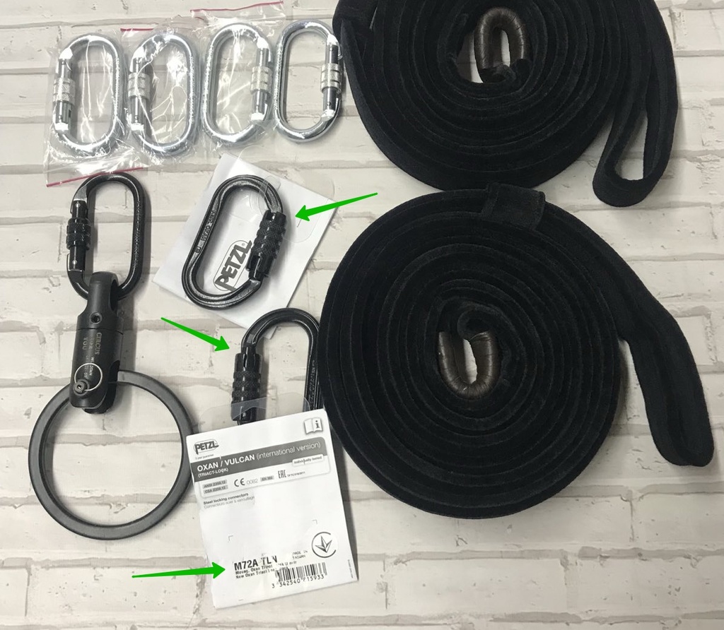 Карабін PETZL OXAN black муфта автомат (сталь) (M72A TLN)