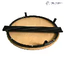 Стіл круглий для каучуку або еквілібру зі стальним каркасом