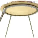 Стіл круглий для каучуку або еквілібру зі стальним каркасом