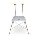 Equilibrium table with three handstand canes (stainless steel)