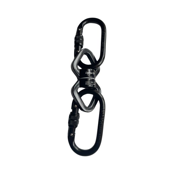 Aluminum SWIVEL set with 2 carabiners