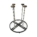 4 circus canes “Cone” on a round platform (steel)