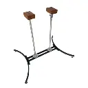 Handstand canes on a foldable steel platform