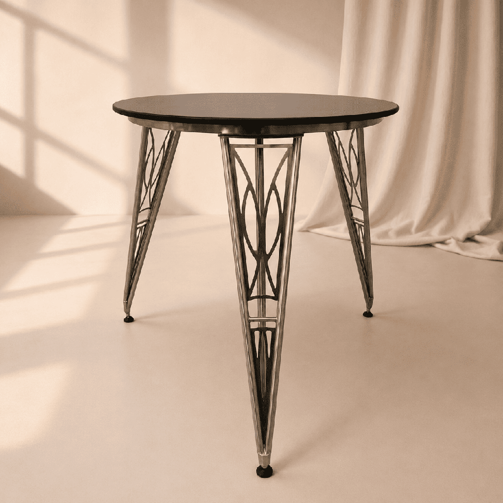Table on three designer legs
