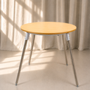 Round contortion or hand balancing table with a steel frame (non-laminated plywood)