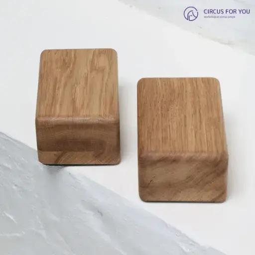 Sloped handstand blocks for hand balance (oak)