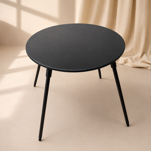 Round contortion or hand balancing table with a steel frame