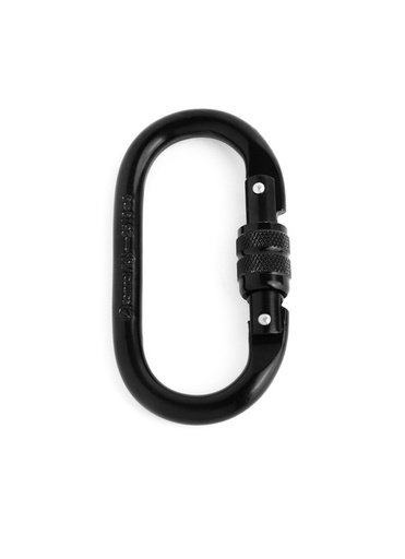 [11092] Carabiner oval threaded black (steel)