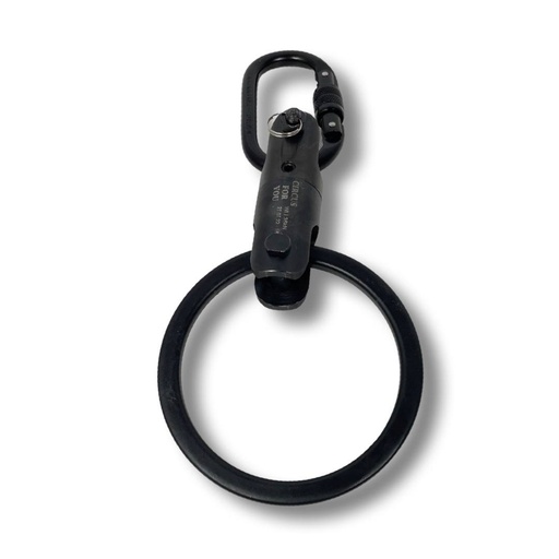 [10761] Aerial silks rigging set with 100 mm black-painted steel ring