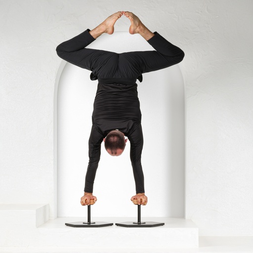 Acrobatic handstand canes “Travel” on a hexagonal base